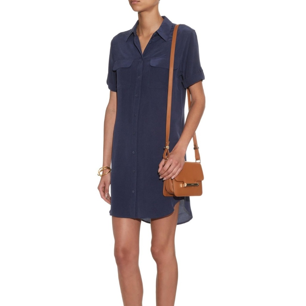 Equipment slim signature silk shirt dress XS